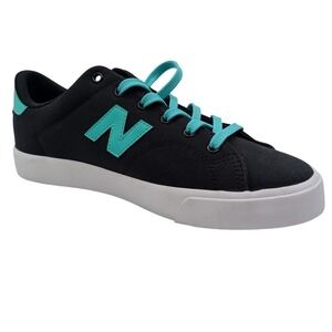 New Balance GS210BTL Black Teal Canvas Lace Up Low Top Sneakers Kids Size 6